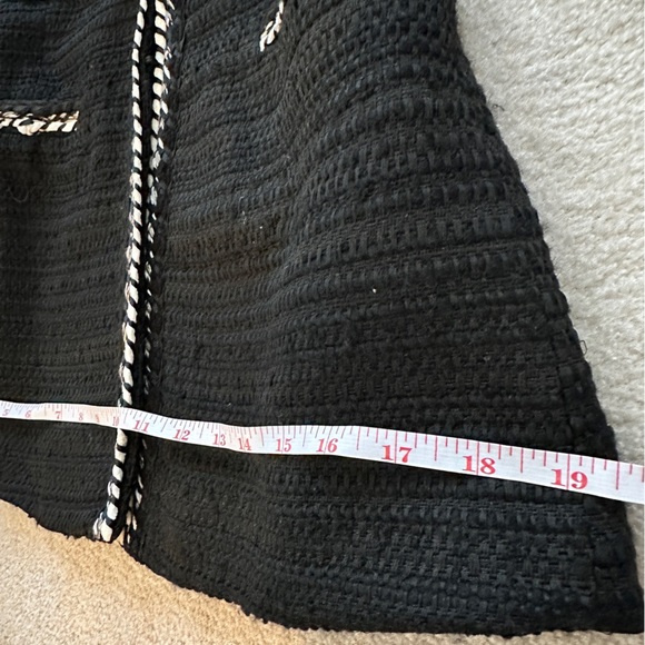 ZARA Popular Black Textured Tweed Classic‎ Blazer Women’s - Picture 14 of 15